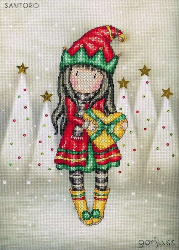 Kreuzstichpackung 22x30cm - Jingle Belle